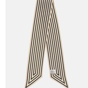 TOTEME Signature monogram silk ribbon scarf
